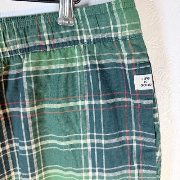 Life is Good Mens XL Green Plaid Flannel Pajama Pants - Picture 4 of 8